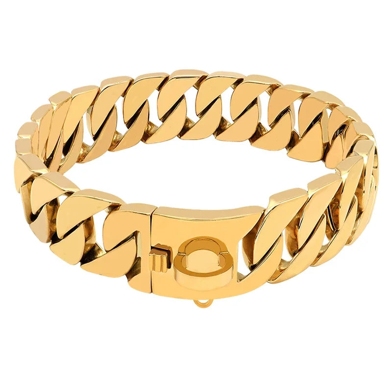 32MM Wide Strong Metal Dog Chain Collars\Necklace For Large Dogs