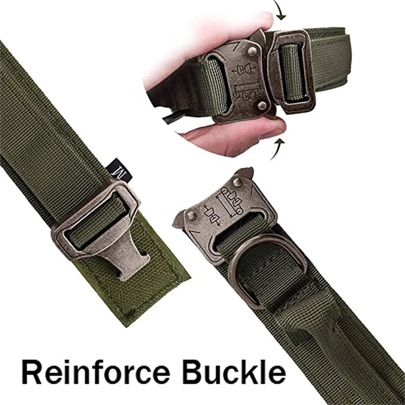 Tactical Dog Collar Leash Set, Adjustable Military Collar