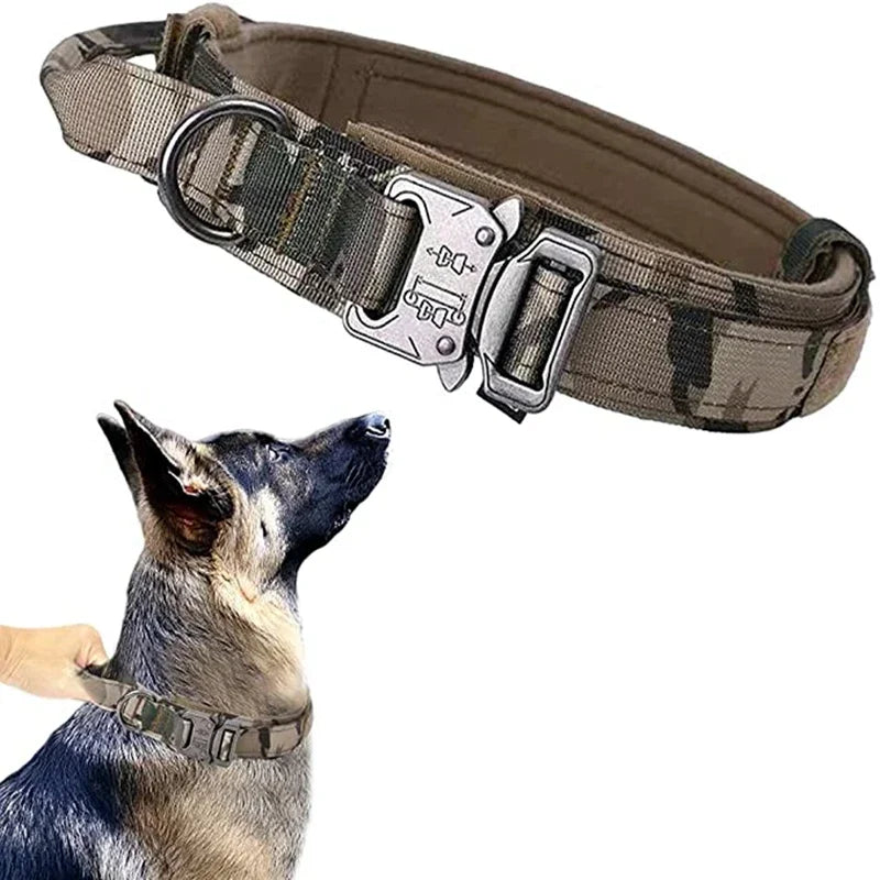 Tactical Dog Collar Leash Set, Adjustable Military Collar