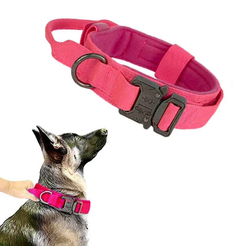 Tactical Dog Collar Leash Set, Adjustable Military Collar