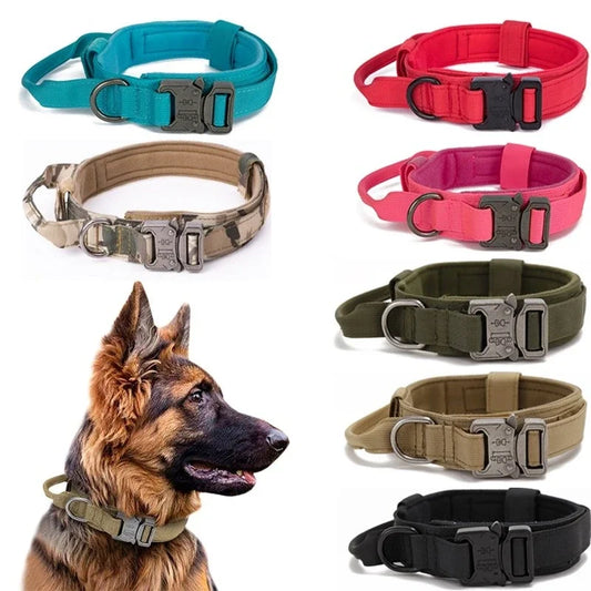 Tactical Dog Collar Leash Set, Adjustable Military Collar