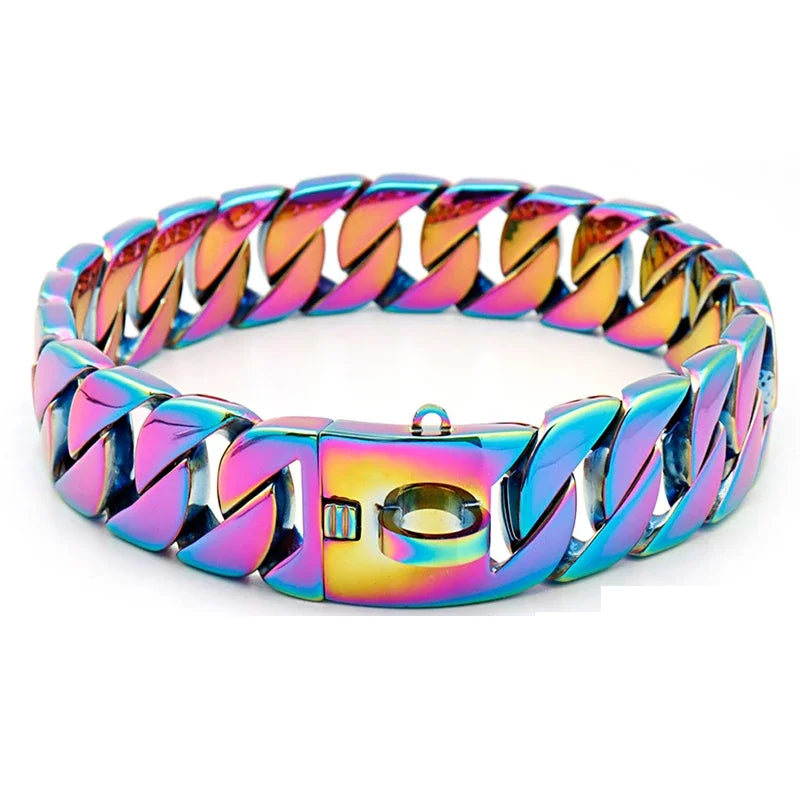 32MM Wide Strong Metal Dog Chain Collars\Necklace For Large Dogs