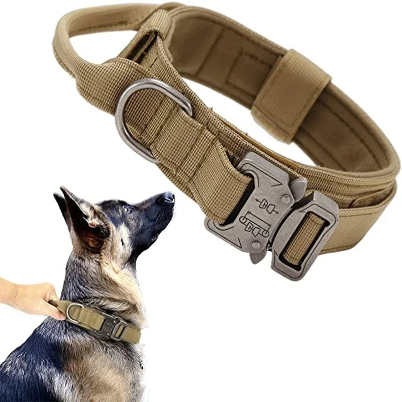 Tactical Dog Collar Leash Set, Adjustable Military Collar