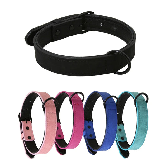 The Old Fashion Dog Collar Soft Padded Dog Collars Durable Leather