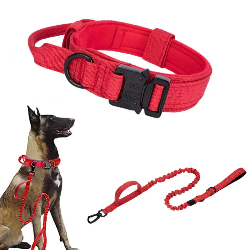 Tactical Dog Collar Leash Set, Adjustable Military Collar