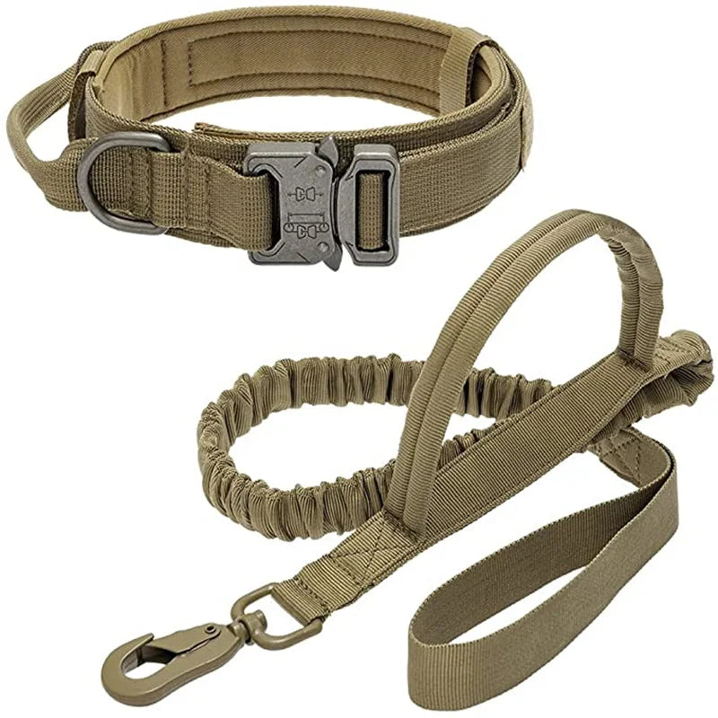 Tactical Dog Collar Leash Set, Adjustable Military Collar
