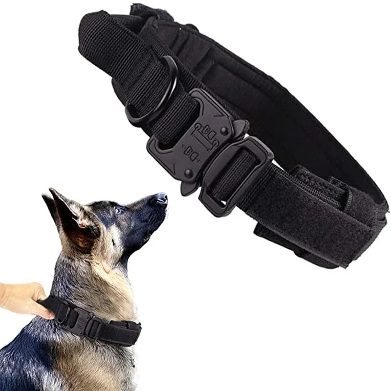 Tactical Dog Collar Leash Set, Adjustable Military Collar