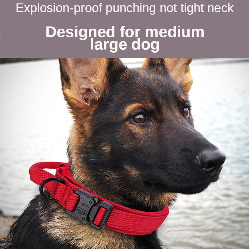 Tactical Dog Collar Leash Set, Adjustable Military Collar