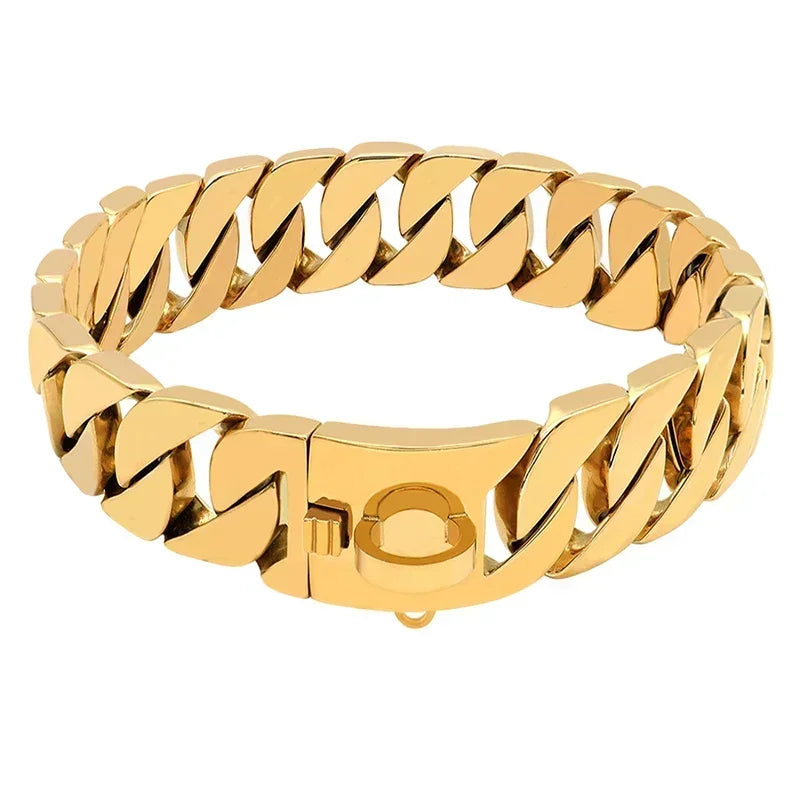 32MM Wide Strong Metal Dog Chain Collars\Necklace For Large Dogs