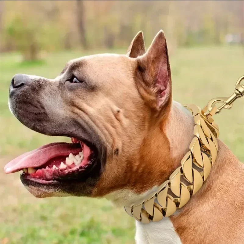 32MM Wide Strong Metal Dog Chain Collars\Necklace For Large Dogs