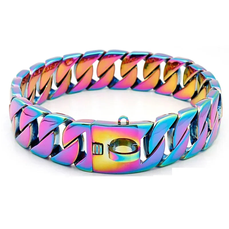 32MM Wide Strong Metal Dog Chain Collars\Necklace For Large Dogs