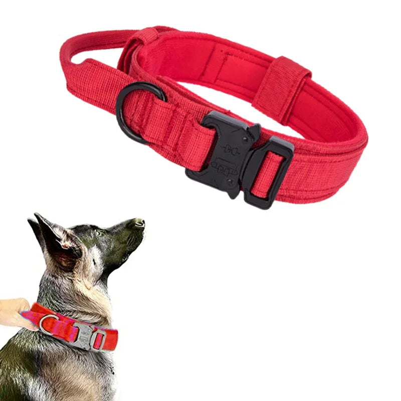 Tactical Dog Collar Leash Set, Adjustable Military Collar